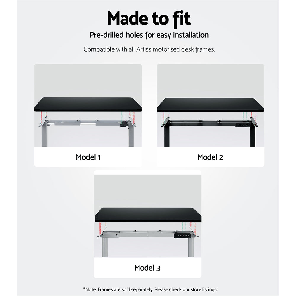 Desks: Artiss Standing Desk Top Black 120CM