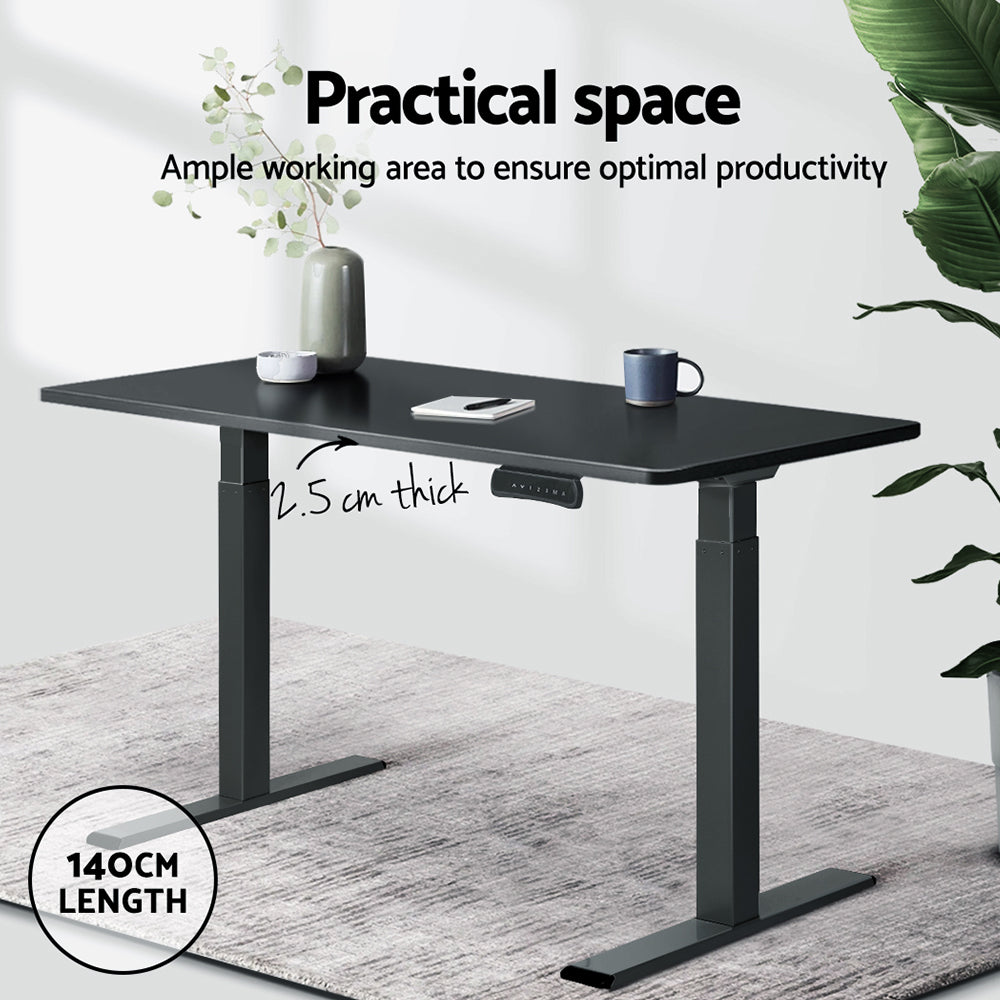Desks: Artiss Standing Desk Top Black 140CM