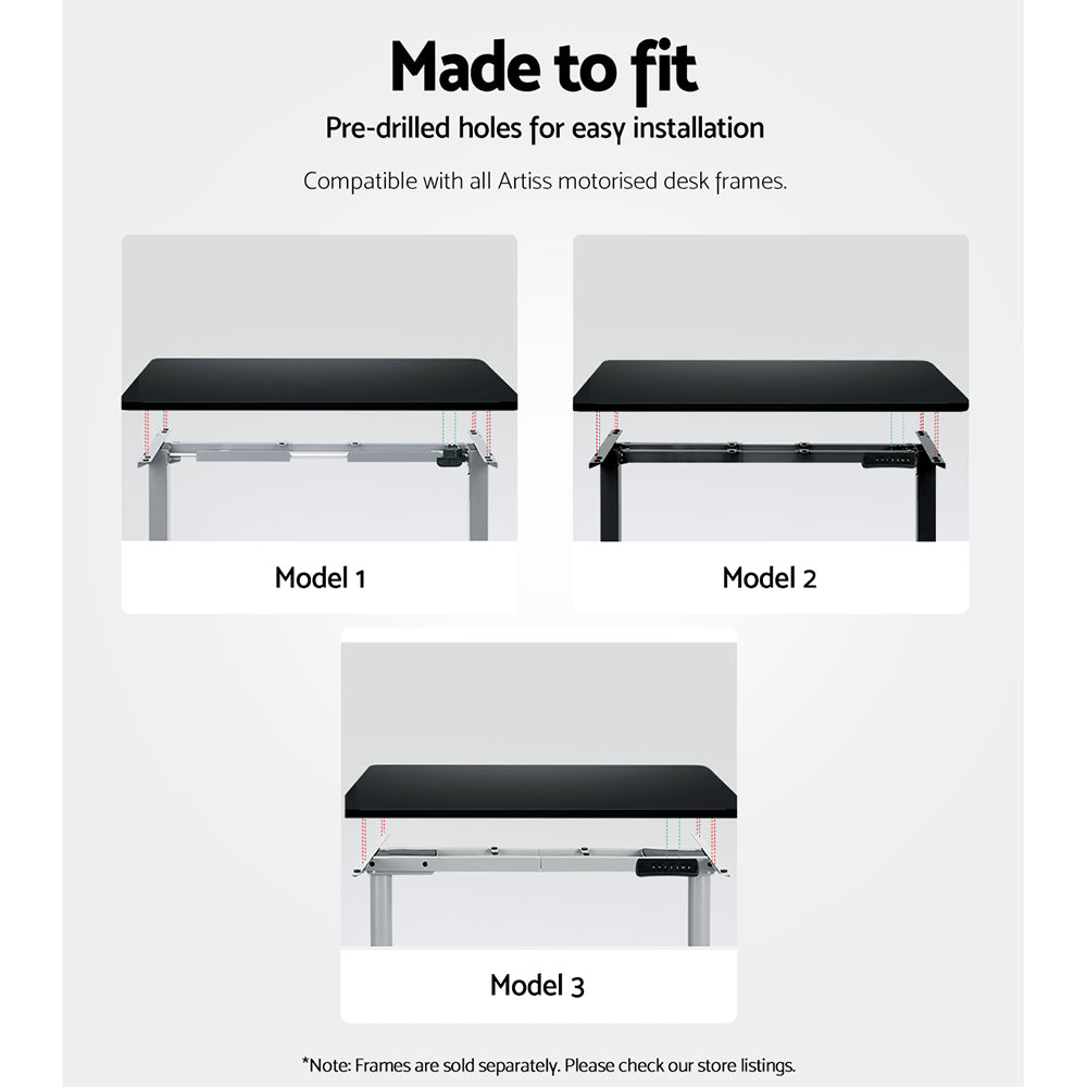 Desks: Artiss Standing Desk Top Black 140CM