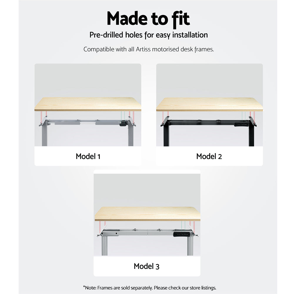 Desks: Artiss Standing Desk Top White Oak 140CM