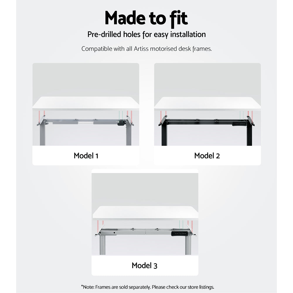 Desks: Artiss Standing Desk Top White 140CM