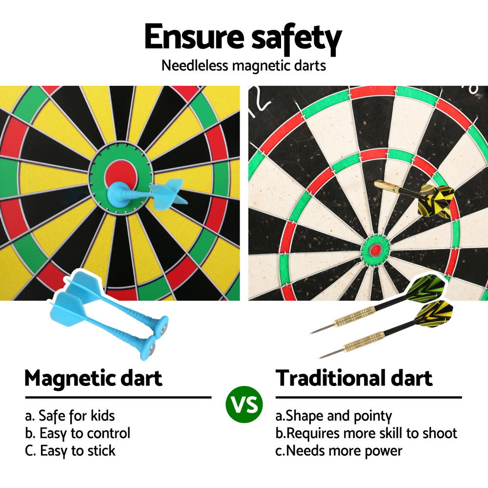 Board Games: 16" Dartboard Dart Board with Magnetic Darts Kids Toy Gift