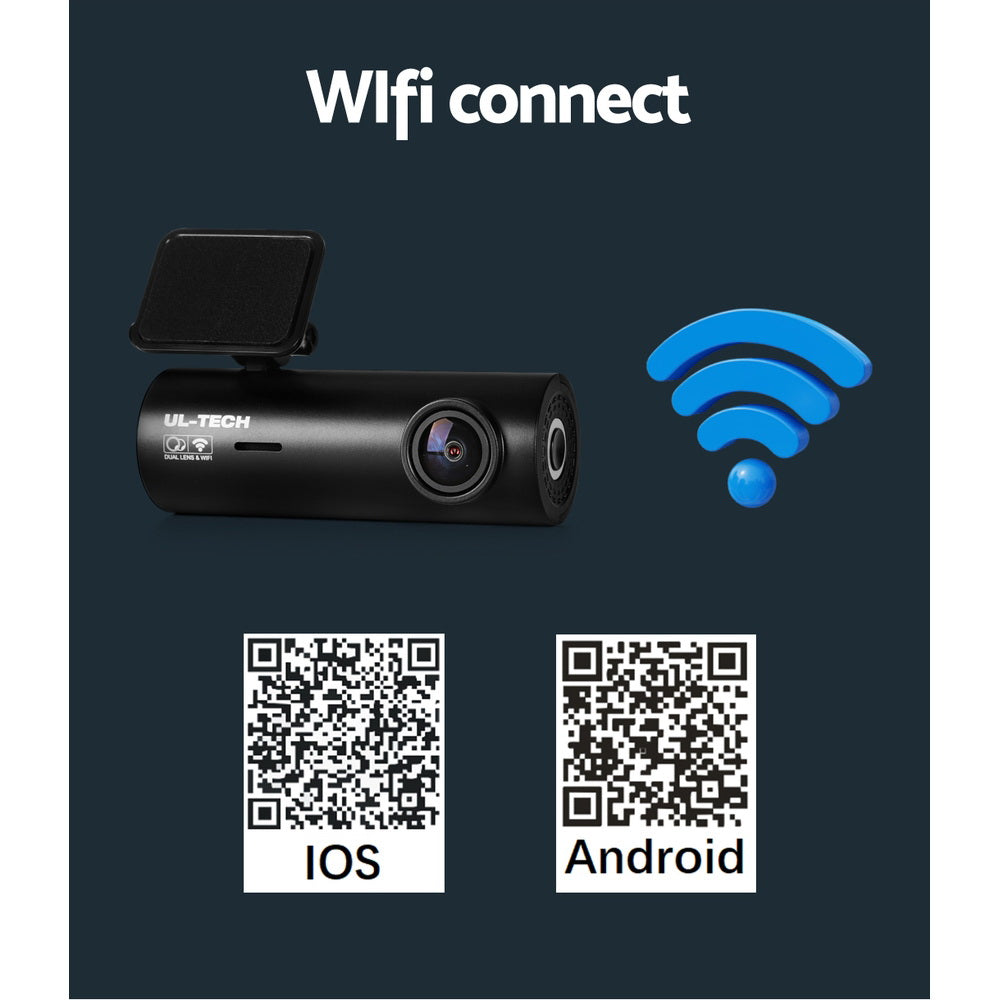 Security Cameras & Accessories: UL-tech Dash Camera 4K Hidden Front Rear WiFi