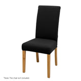 Dining Set: Artiss Dining Chair Covers 6x Slipcovers Spandex Stretch Banquet Wedding Black