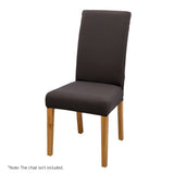Dining Set: Artiss Dining Chair Covers 6x Slipcovers Spandex Stretch Banquet Party Dark Grey