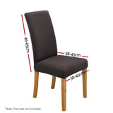 Dining Set: Artiss Dining Chair Covers 6x Slipcovers Spandex Stretch Banquet Party Dark Grey