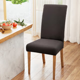 Dining Set: Artiss Dining Chair Covers 6x Slipcovers Spandex Stretch Banquet Party Dark Grey