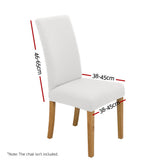 Dining Set: Artiss Dining Chair Covers 6x Slipcovers Spandex Stretch Banquet Wedding White