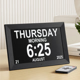 Clocks: Artiss 10" Digital Day Clock Alarm Calendar Dementia Date Week Desk Clocks Black