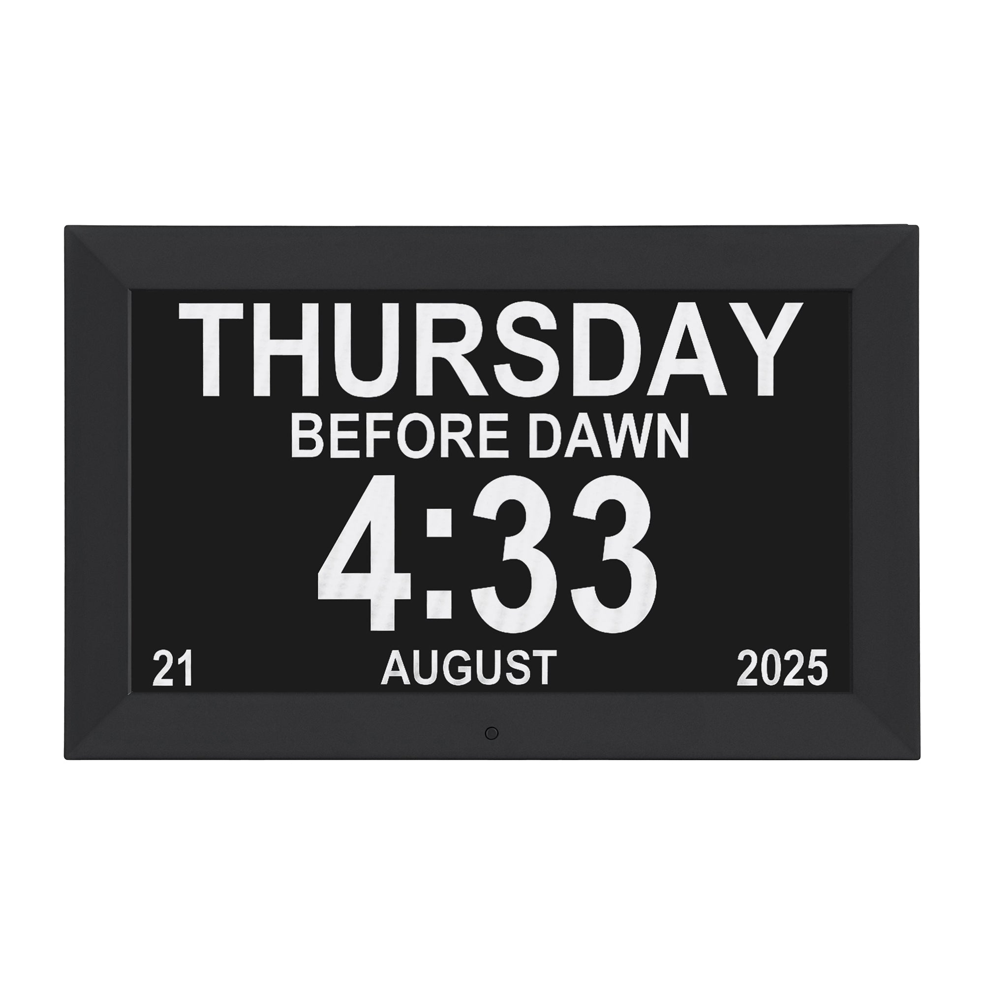 Clocks: Artiss 10" Digital Day Clock Alarm Calendar Dementia Date Week Desk Clocks Black
