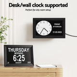 Clocks: Artiss 10" Digital Day Clock Alarm Calendar Dementia Date Week Desk Clocks Black