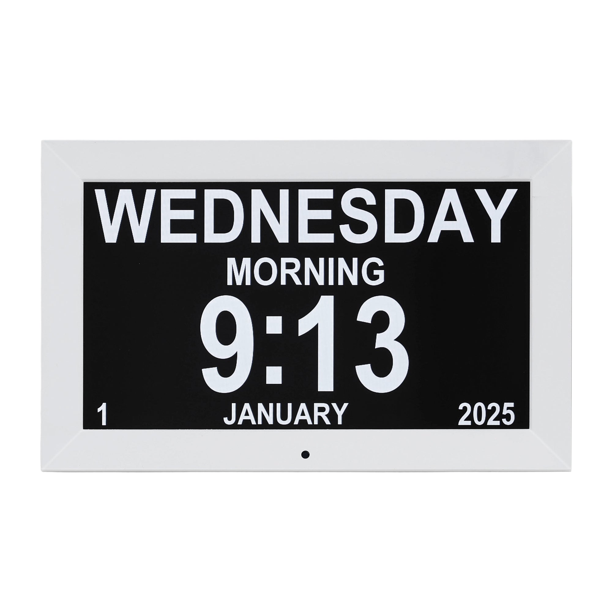 Clocks: Artiss 10" Digital Day Clock Alarm Calendar Dementia Date Week Desk Clocks White