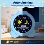 Clocks: Artiss 3.8" Digital Day Clock Calendar Alarm LCD Display Blue