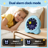 Clocks: Artiss 3.8" Digital Day Clock Calendar Alarm LCD Display Blue