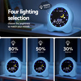 Clocks: Artiss 3.8" Digital Day Clock Calendar Alarm LCD Display Blue