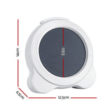 Clocks: Artiss 3.8" Digital Day Clock Calendar Alarm LCD Display White