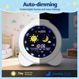 Clocks: Artiss 3.8" Digital Day Clock Calendar Alarm LCD Display White