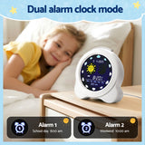Clocks: Artiss 3.8" Digital Day Clock Calendar Alarm LCD Display White