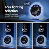 Clocks: Artiss 3.8" Digital Day Clock Calendar Alarm LCD Display White