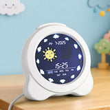 Clocks: Artiss 3.8" Digital Day Clock Calendar Alarm LCD Display White