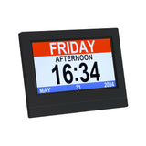 Clocks: Artiss 7" Digital Day Clock Calendar Alarm Black