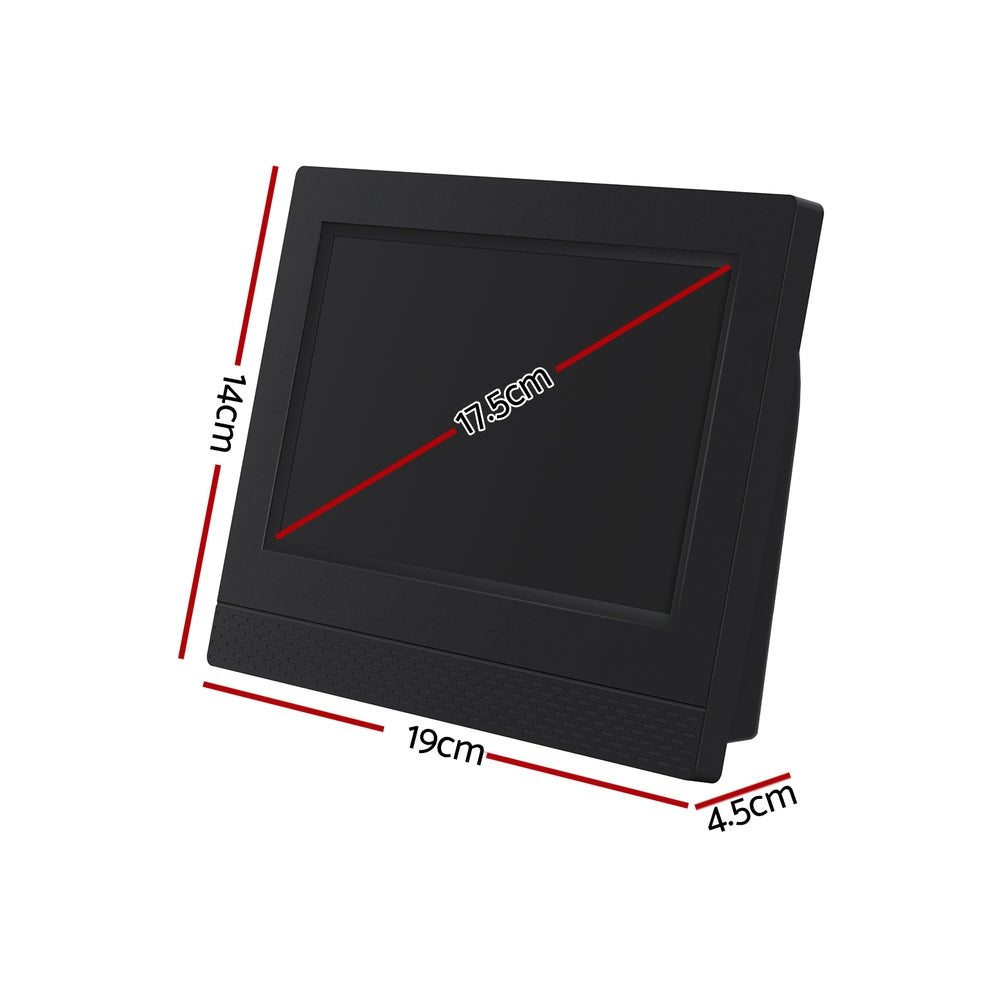 Clocks: Artiss 7" Digital Day Clock Calendar Alarm Black