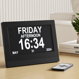 Clocks: Artiss 7" Digital Day Clock Calendar Alarm Black