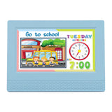 Clocks: Artiss 7" Digital Day Clock Calendar Alarm LCD Children Sleep Trainer Clocks Blue