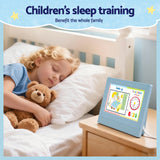 Clocks: Artiss 7" Digital Day Clock Calendar Alarm LCD Children Sleep Trainer Clocks Blue