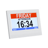 Clocks: Artiss 7" Digital Day Clock Calendar Alarm White