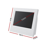 Clocks: Artiss 7" Digital Day Clock Calendar Alarm White