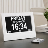 Clocks: Artiss 7" Digital Day Clock Calendar Alarm White