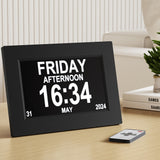 Clocks: Artiss 8" Digital Day Clock Calendar Alarm Black