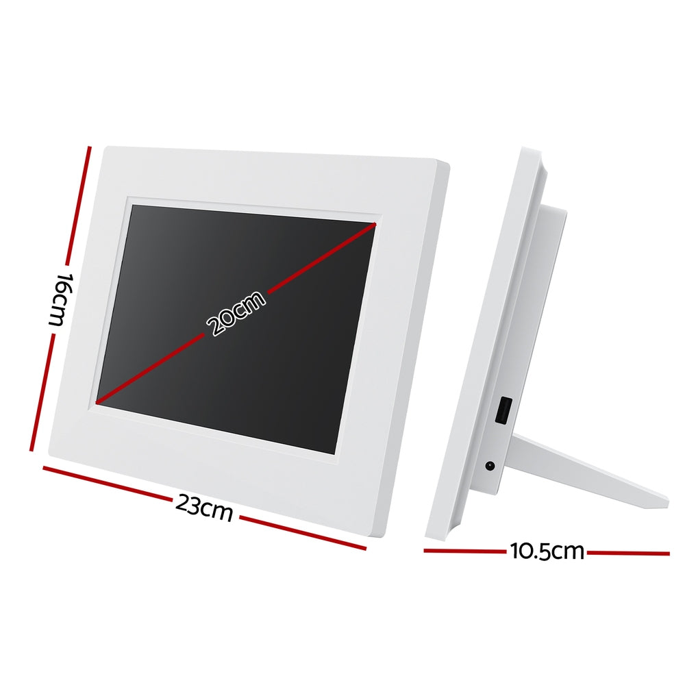 Clocks: Artiss 8" Digital Day Clock Calendar Alarm White