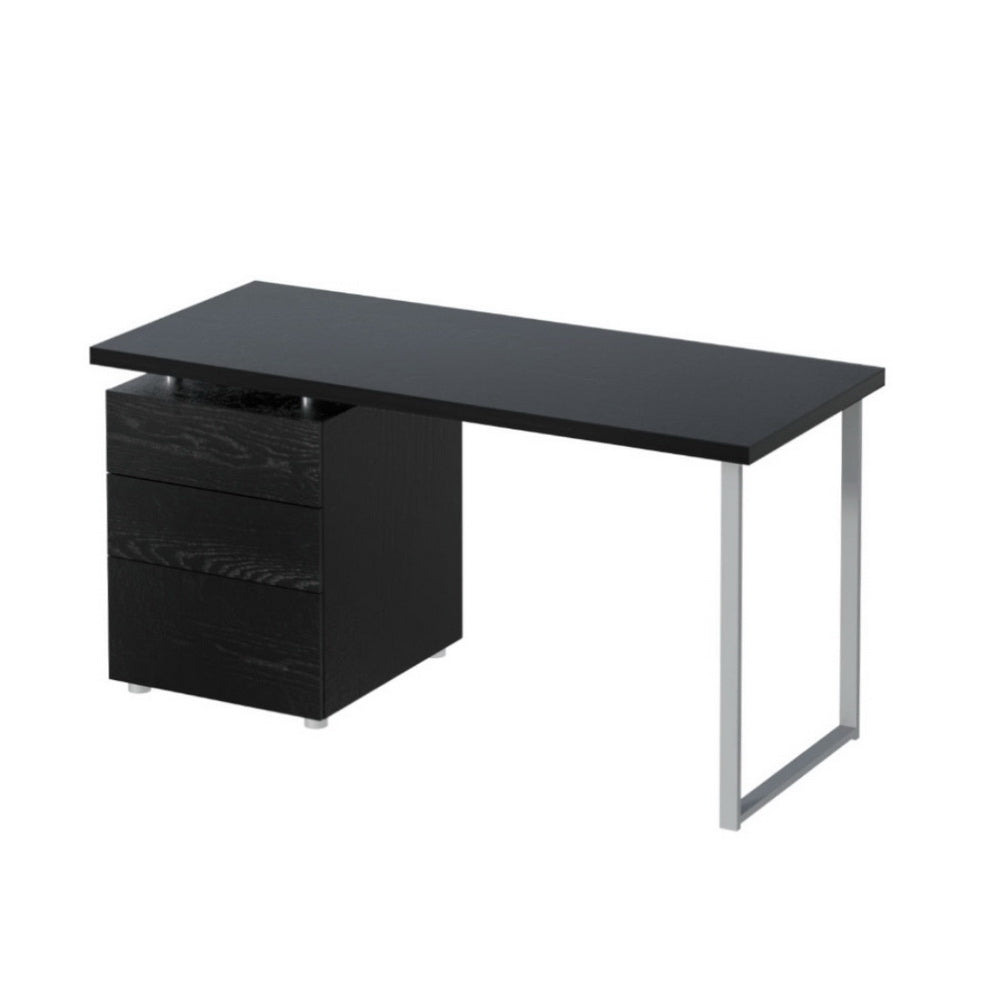 Desks: Artiss Computer Desk Drawer Black 140CM