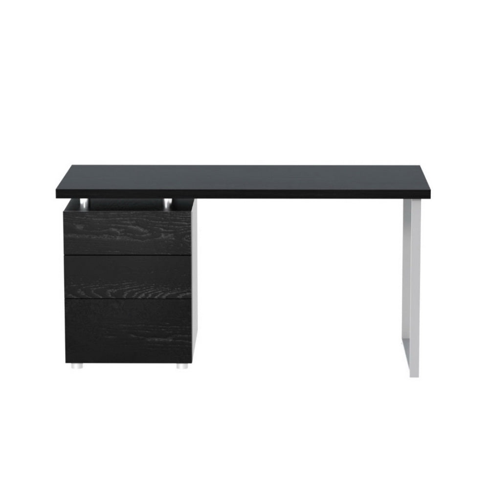 Desks: Artiss Computer Desk Drawer Black 140CM