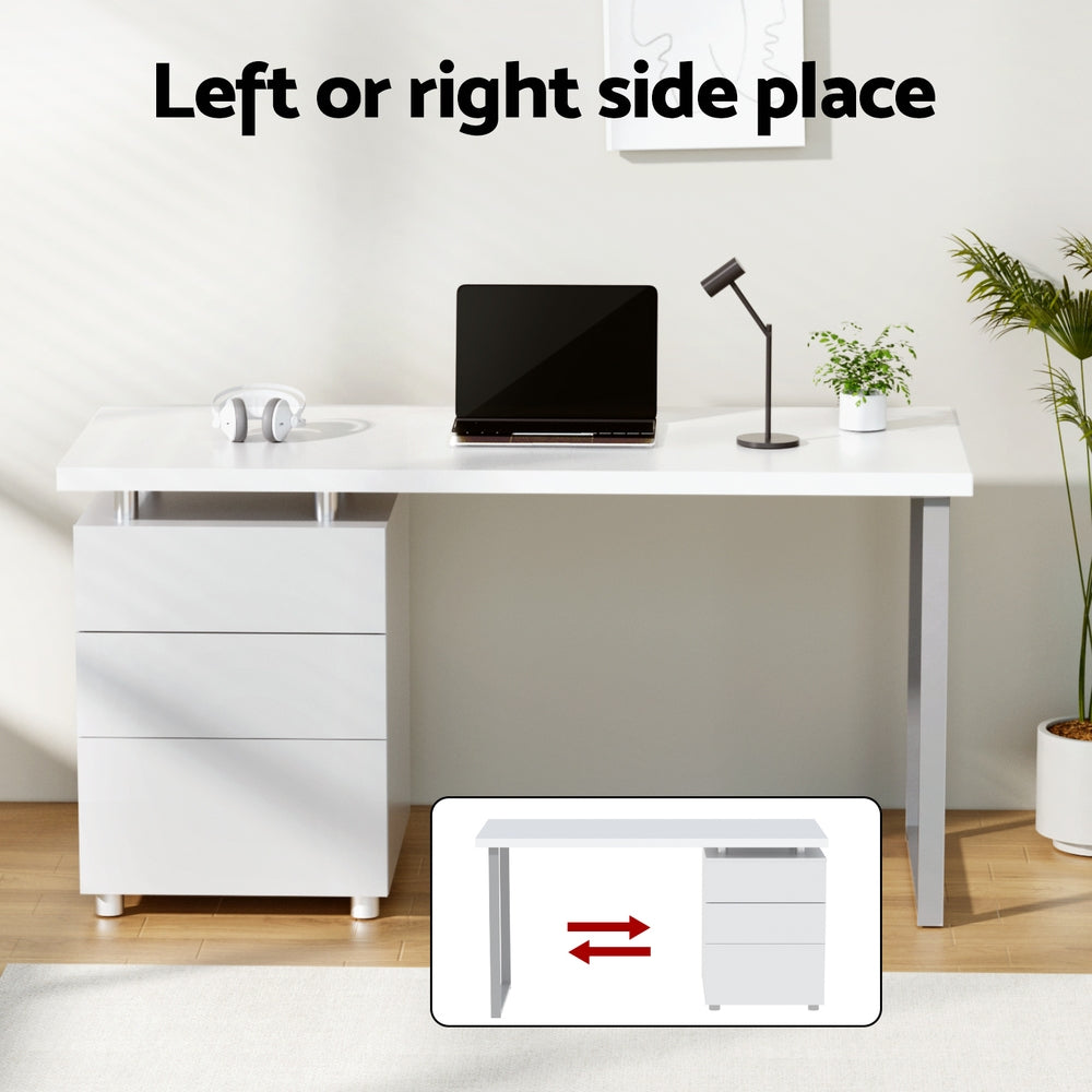 Office & Desk Chairs: Artiss Computer Desk Executive Office Chairs Sets White