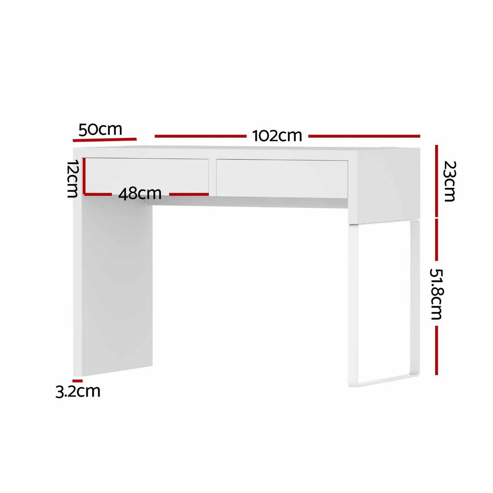 Desks: Artiss Computer Desk Drawer White