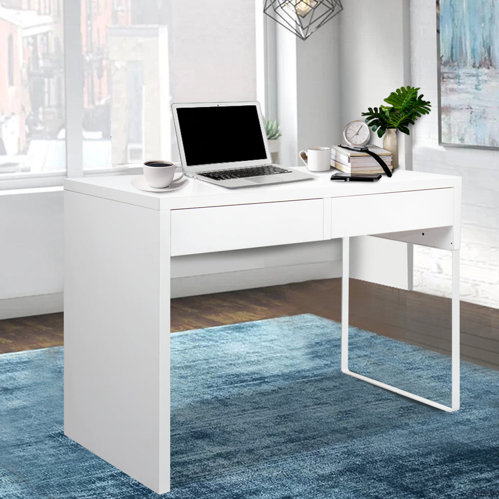Desks: Artiss Computer Desk Drawer White