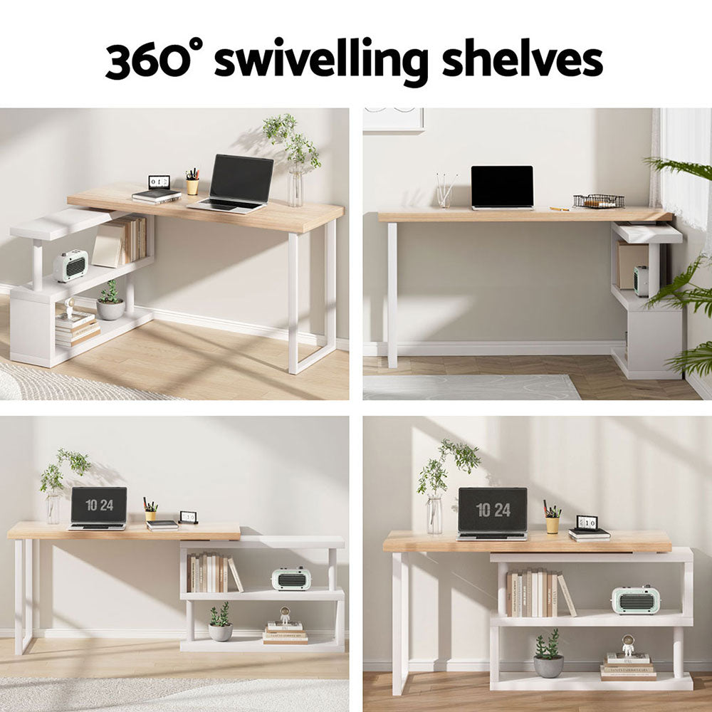 Desks: Artiss Computer Desk Bookshelf 140CM