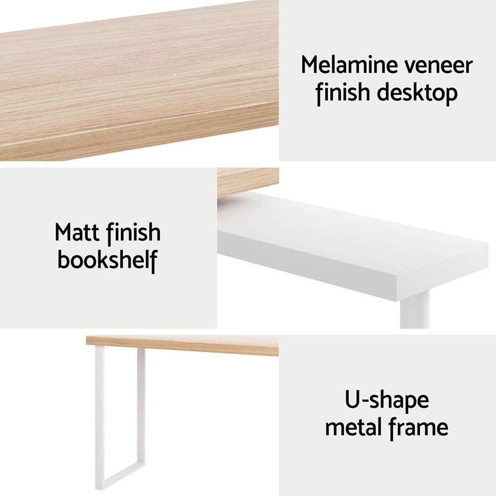 Desks: Artiss Computer Desk Bookshelf 140CM