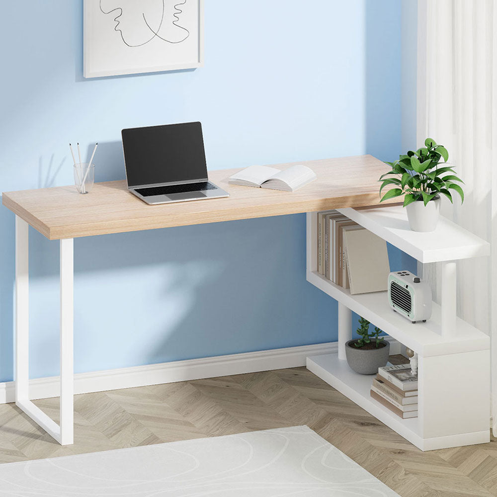 Desks: Artiss Computer Desk Bookshelf 140CM