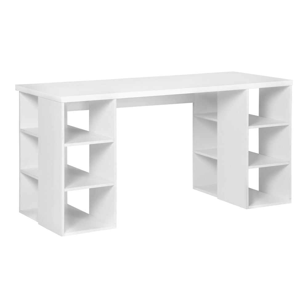 Desks: Artiss Computer Desk Bookshelf White 150CM