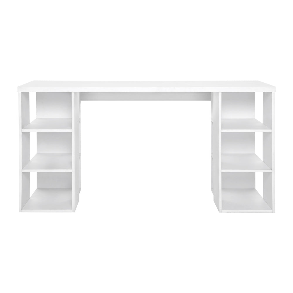 Desks: Artiss Computer Desk Bookshelf White 150CM