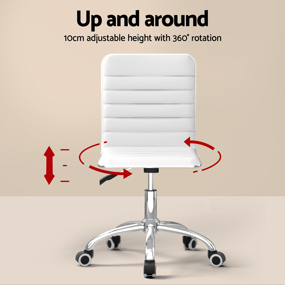 Desks: Artiss Computer Desk Office Chair Set PU Leather Wall Mount Foldable Table White