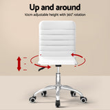 Artiss Computer Desk Office Chair Set PU Leather Wall Mount Foldable Table White