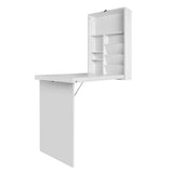 Artiss Computer Desk Bookshelf Wall Mount White