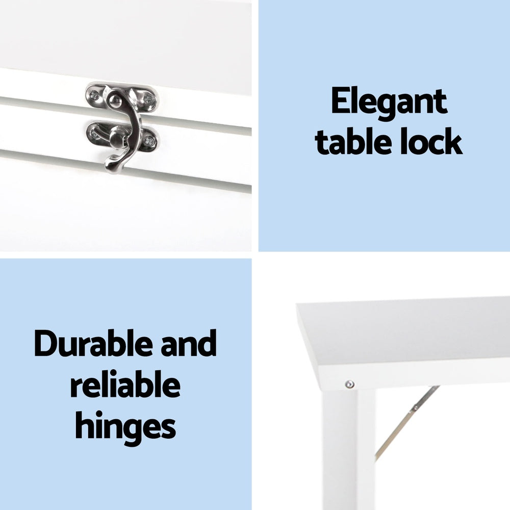 Bookcases & Shelves: Artiss Computer Desk Bookshelf Wall Mount White