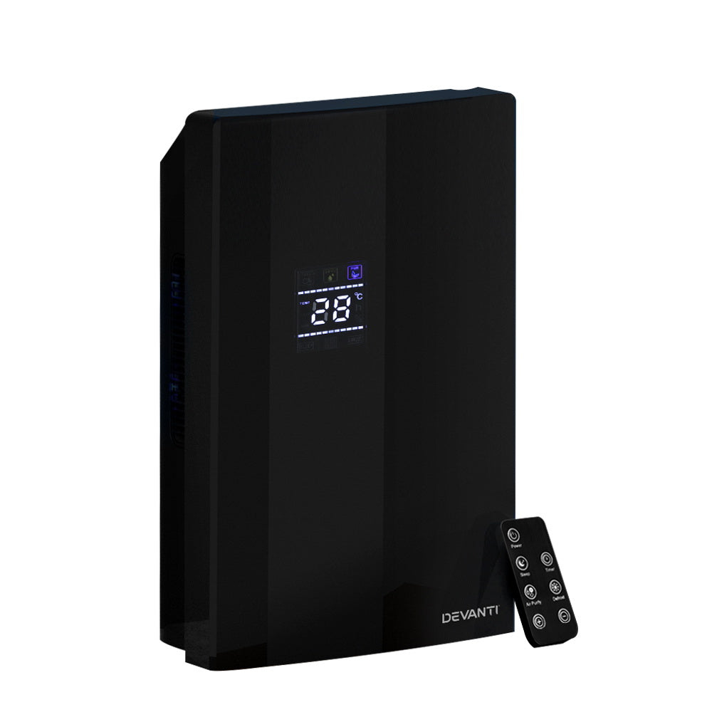 Dehumidifiers: Devanti Dehumidifier 2L Air Purifier Black
