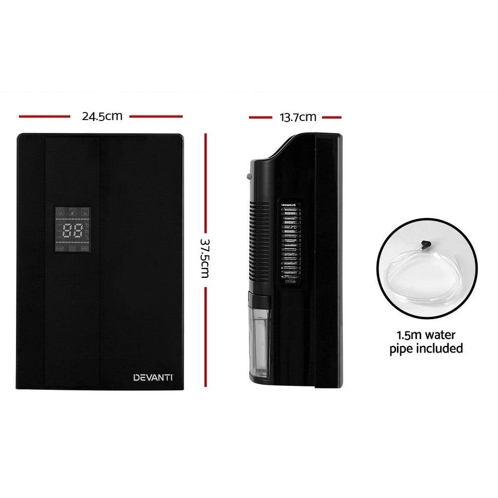 Dehumidifiers: Devanti Dehumidifier 2L Air Purifier Black